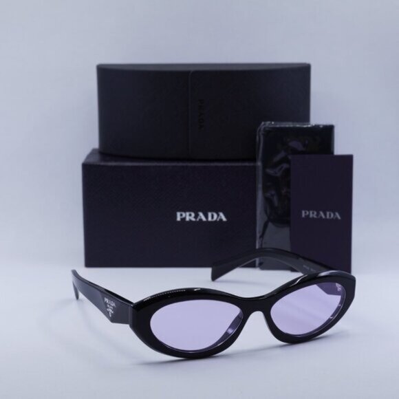 🕶️ New Prada PR26ZS 16K40J Sunglasses Black Frame, Violet Lenses - Picture 11 of 11